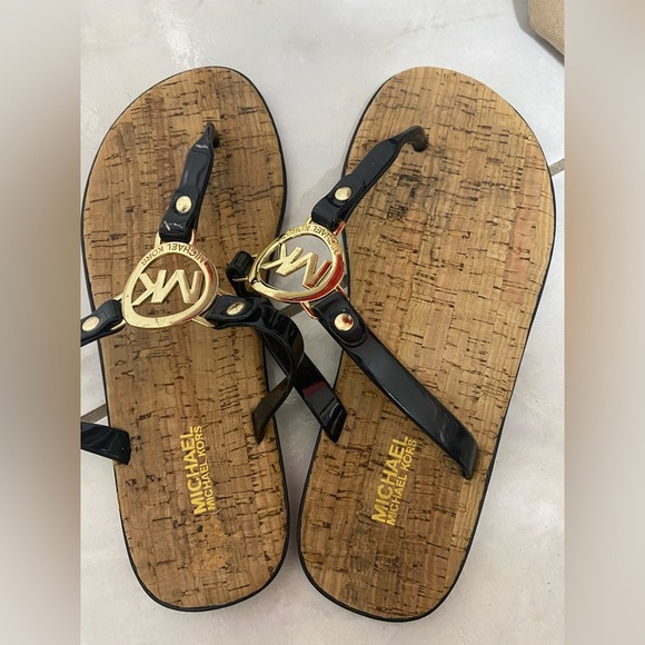 Michael Kors Black and Gold Women's Sandals size 6 - Picture 3 of 5